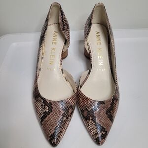 Anne Klein Women's Snakeskin Pumps - Brown